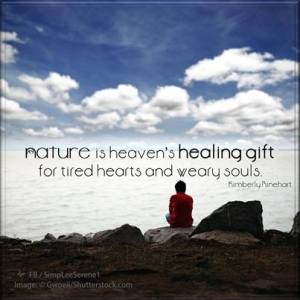 Nature is Heaven's Healing Gift for Tired and Weary Souls (Kimberly Rinehart on SimpLee Serene on fb)